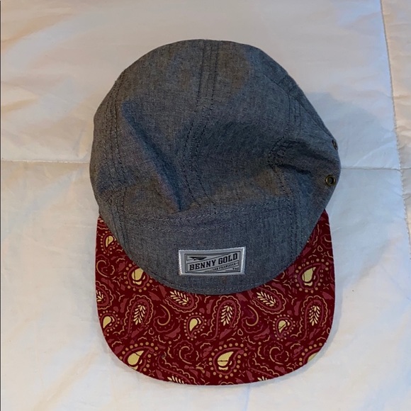 Benny Gold leather strapback paisley hat - Picture 1 of 5